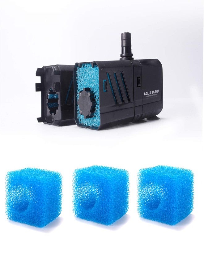 Insputer Submersible Water Pump Filter Aquarium Air Pump with 2 Section Filters for Fish Tank Turtle Tank Pond Saltwater Freshwater (3pcs Filter Replacement) - Image 2